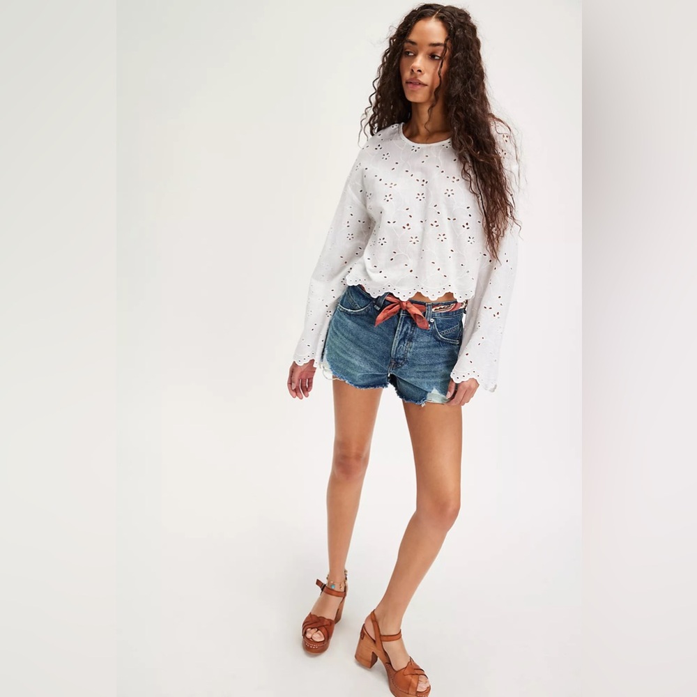 Free People We The Free Now‎ Or Never Denim Shorts - Picture 9 of 12